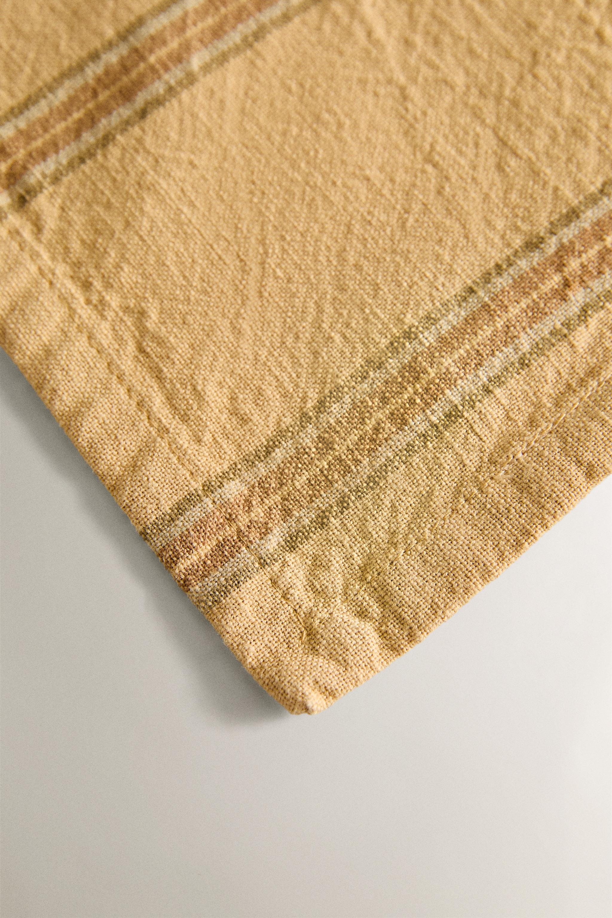 LOT SERVIETTES DE TABLE RAYURES FIL TEINTÉ (LOT DE 2)